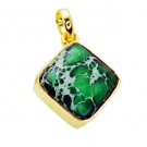 Riyogems Turquoise Gold Plated Fashion Baby Pendants L 2.1in Gpptur-82035