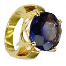 Amethyst Cz 18c Gold Polish Mothers Ring