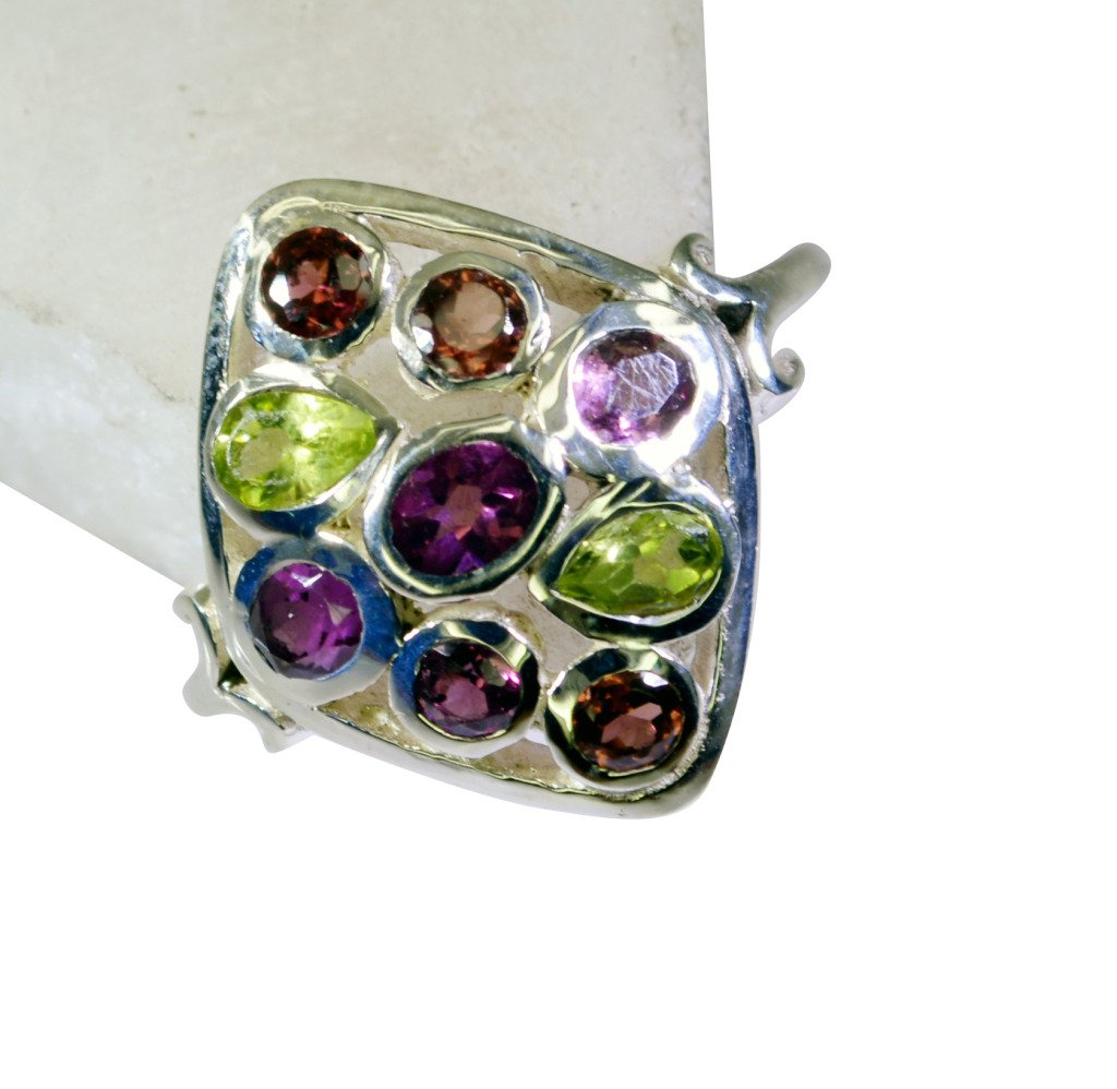 Riyo  Gemstone Silver Jewellery Design Silver Dome Ring Sz 7 Srmul7-52024