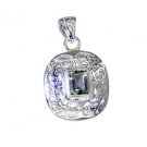 Riyo Green Amethyst Classic Silver Jewellery Love Knot Pendant L 1.2in Spgam-280