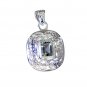Riyo Green Amethyst Classic Silver Jewellery Love Knot Pendant L 1.2in Spgam-280