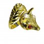 Garnet Gold Plated India Claddagh Ring