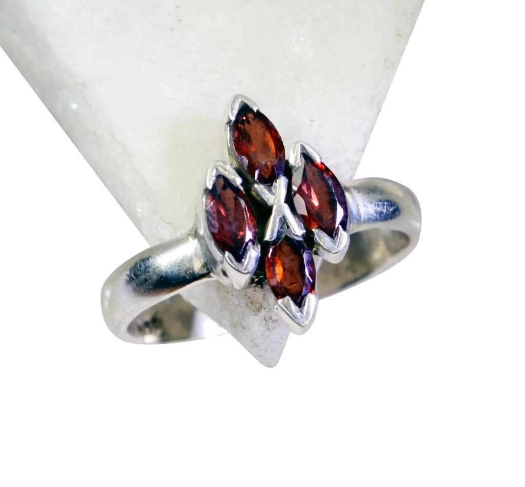 Riyo Garnet Silver Jewelry Sets Cocktail Ring Sz 7.5 Srgar7.5-26139