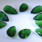 synthetic cubic zirconia Emerald cz loose Stone 1 Pieces 7 x 14 mm Pear Green f