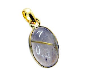 Riyogems Rutile Quartz Fine Gold Plated Charm Pendant L 1.5in Gppruq-70004