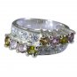 Riyo Tourmaline Unusual Silver Jewellery Silver Hammered Ring Sz 5 Srtou5-84007