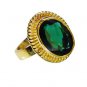 Emerald Cz Gold Plated Online Cocktail Ring