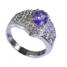 Riyo Amethyst Silver Pendant Jewelry Man Silver Ring Sz 6 Srame6-2020