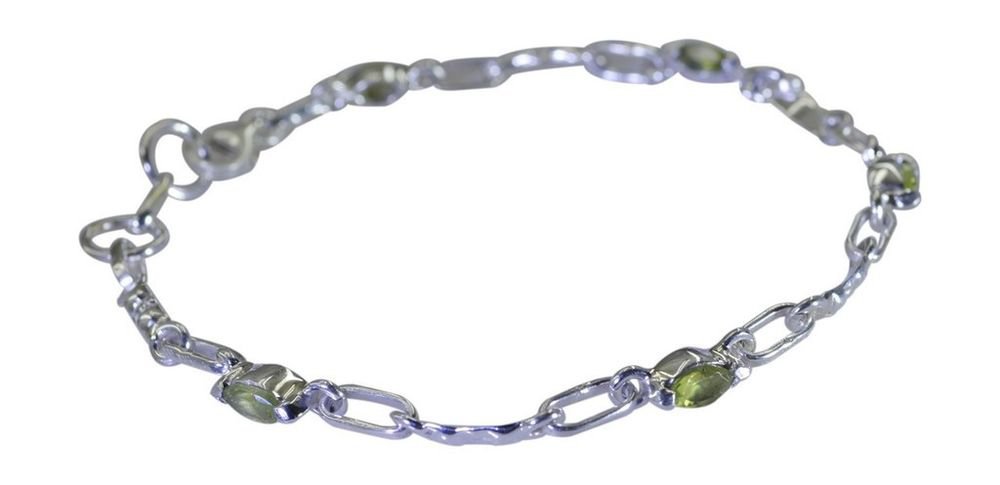 Riyo Green 925 sterling silver Peridot Bracelet splendidstatuesque handmade jewe