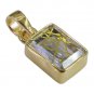 Riyo Multi Gold Plated Rutile Quartz CZ Pendant luscious vintage gemstone jewelr