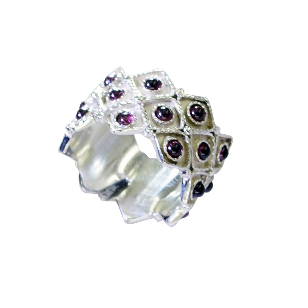 Riyo Garnet Jewelry 925 Silver Wedding Ring Silver Sz 6 Srgar6-26234