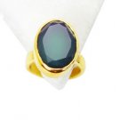 Riyo Green Onyx Gold Plate  Guard Ring Sz 5 Gprgon5-30004