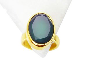 Riyo Green Onyx Gold Plate  Guard Ring Sz 5 Gprgon5-30004