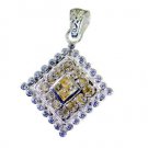 Riyo Citrine Affordable Silver Jewellery Heart Pendants L 1.5in Spcit-14022