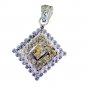 Riyo Citrine Affordable Silver Jewellery Heart Pendants L 1.5in Spcit-14022