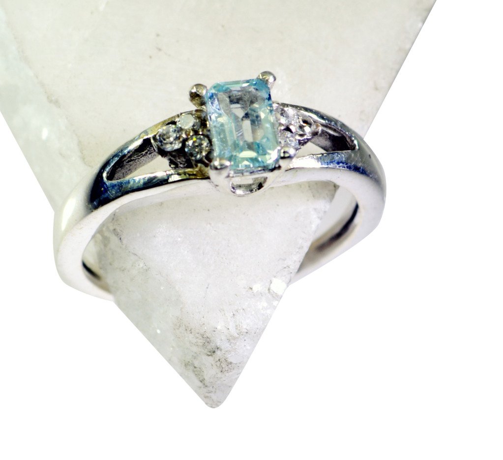 Riyo Blue Topaz Online Silver Jewellery Gimmal Ring Sz 7 Srbto7-10059