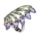 Riyo Purple Amethyst 925 Solid Sterling Silver Fashion Forward Ring Srame90-2186