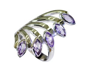 Riyo Purple Amethyst 925 Solid Sterling Silver Fashion Forward Ring Srame90-2186