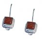 Riyo Red Onyx India Silver Jewellery Indian L 1in Seron-66002