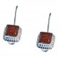 Riyo Red Onyx India Silver Jewellery Indian L 1in Seron-66002