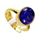 Amethyst Gold Plated Jewelry Sports Ring