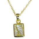 Riyo Multi Gold Plated Rutile Quartz CZ Pendant pleasing buy handmade jewellery