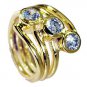 White Cz 18ct Ygold Plate Mourning Ring