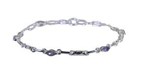Riyo Purple 925 sterling silver Amethyst Bracelet fine-looking handmade handcraf