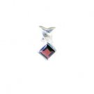 Riyo Garnet Online Silver Store Silver Pendant L 0.5in Spgar-26105