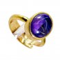 Amethyst 18-Kt Gold Platings Beautiful Ring