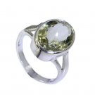 Riyo A Green Amethyst 925 Solid Sterling Silver Professional Ring Srgam70-28088