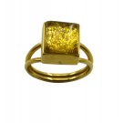 Riyo  Dichroic Glass  18kt Gold Plated Hot Ring Gprdgl75-22030