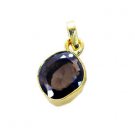 Riyogems Smoky Quartz Gold Plated Set Lucky Charm Pendants L 1.2in Gppsqu-76020