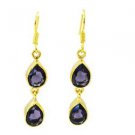 Riyogems Amethyst Cz 18 Kt Gold Platings Indian Jewellery L 1in Gpeamcz-88004
