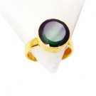 Riyo Green Onyx 18kt Y Gold Fashion Cameo Ring Sz 8 Gprgon8-30049