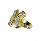 White Cz 18 Ct Gold Plated Beautiful Ring