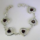 Riyo Garnet Casting Jewelry Silver Chain Bracelet L 7.5in Sbragar-26024