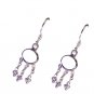 Riyo Rose Quartz Nice Silver Jewelry Earring Silver L 2in Seroq-68022