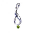 Riyo Peridot Statement Silver Jewellery Holiday Pendants L 1.5in Spper-58041