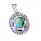 Riyo Turquoise Silver Jewellery Catalogue Promise Pendants L 1.5in Sptur-82016