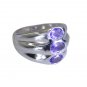 Riyo Amethyst Silver Modern Jewellery Heavy Silver Ring Sz 6 Srame6-2016