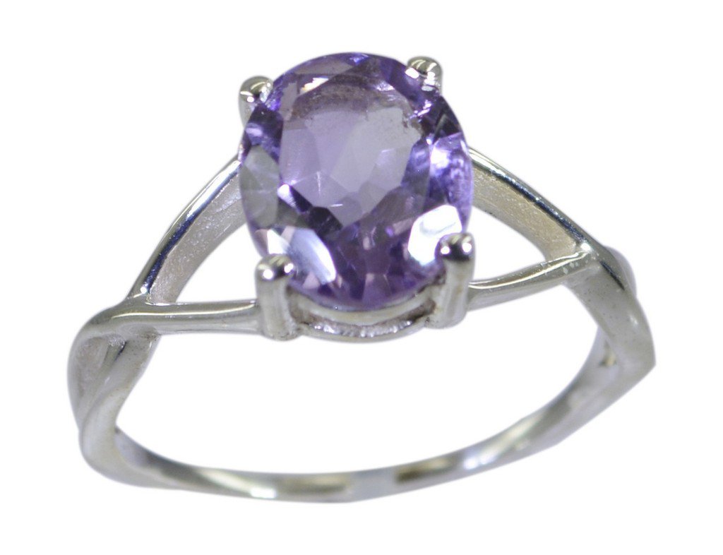 Riyo Purple 925 sterling silver Amethyst Ring dainty one of a kind handmade jewe