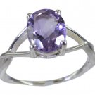 Riyo Purple 925 sterling silver Amethyst Ring dainty one of a kind handmade jewe
