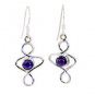 Riyo Amethyst Gemstone And Silver Gems L 1.5in Seame-2003
