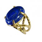 Riyo Lapis Lazuli Rhodium Plate Bridal Rings Sz 5 Gprlla5-44054