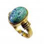 Riyo Turquoise 18k Y Gold Plate Thumb Ring Sz 6 Gprtur6-82120