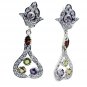 Riyo Gemstone 925 Solid Sterling Silver Fashion Forward Earring L 2in Semul-52