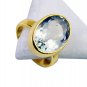 Green Amethyst 18 Kt Gold Platings Friendship Ring