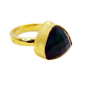 Riyo Green Onyx Gold Plated Designs  Ring Sz 6 Gprgon6-30012