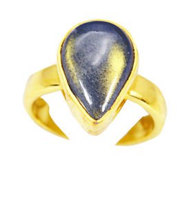 Riyo Labradorite Gold Plated India Gimmal Ring Sz 6 Gprlab6-42002